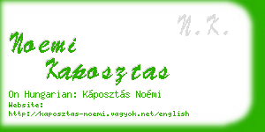 noemi kaposztas business card